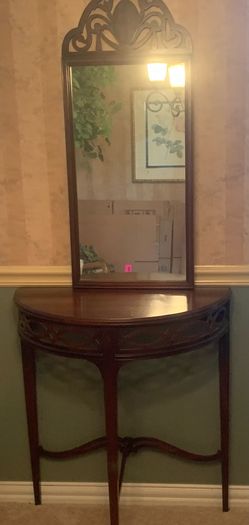 Half round foyer table