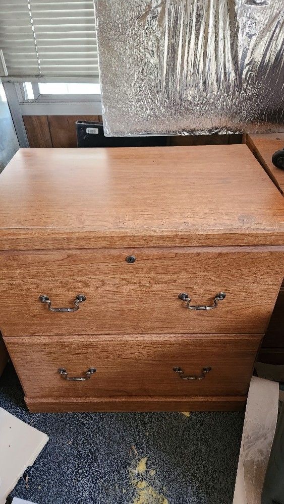Large Lockable Wooden File Cabinets