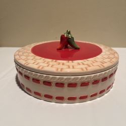 Vintage 1984 Avon Ceramic Tortilla Warmer w/ Lid 