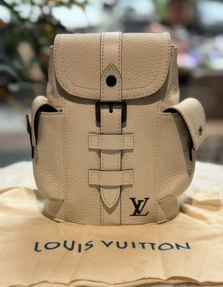 Louis Vuitton white full leather crossbody bag