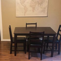 Dark Brown Dinning Table Set