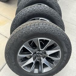 New Chevy Tahoe Silverado Suburban Rims/tires 20” Goodyear AT 275/60/20 