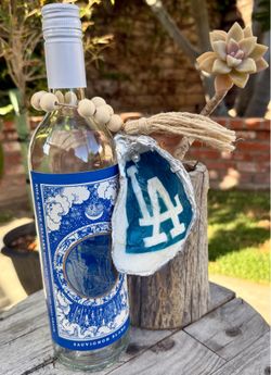 Handmade oyster shell ornaments – Los Angeles Dodgers/baseball/host hostess gift