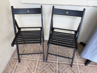 Set of 2 folding chairs - Black