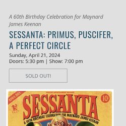 SESSANTA-4tickets-April 21st (Berkeley) 