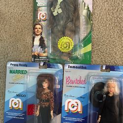 Mego Figures Peggy Bundy Bewitched & Cowardly Lion 