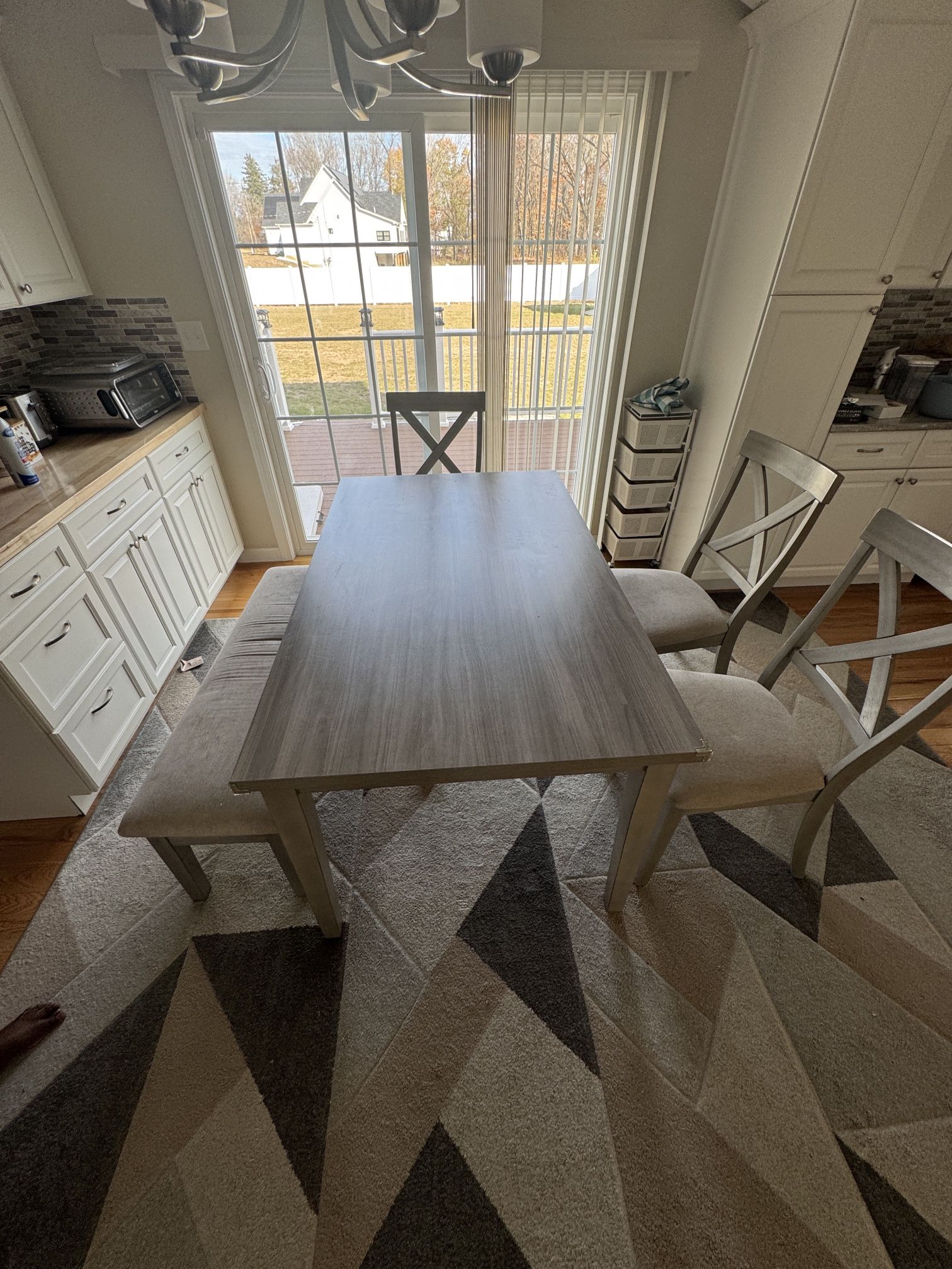 Dinning Set With 4 Chairs And A Bonus Bench