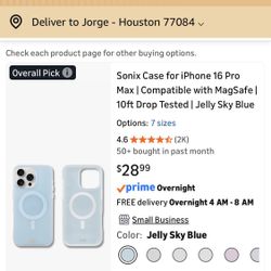 iPhone 16 Pro Max Case Jelly Sky Blue