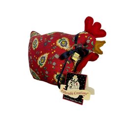 Made In The USA, Collectible Creations Colorful Stuffed Rooster Vintage Handmade