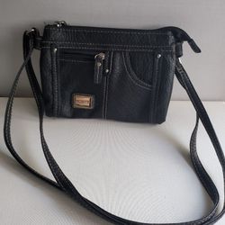 Black Roseti Crossbody Purse