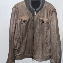 Sz Medium/large Slim Fit Fendi Leather Jacket Mens 