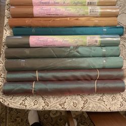9 Rolls of Taffeta Fabric for $10