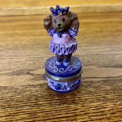 Vintage Claire’s 1999 Ballerina Bear Trinket Box 