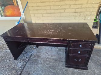 Solid wood executive desk