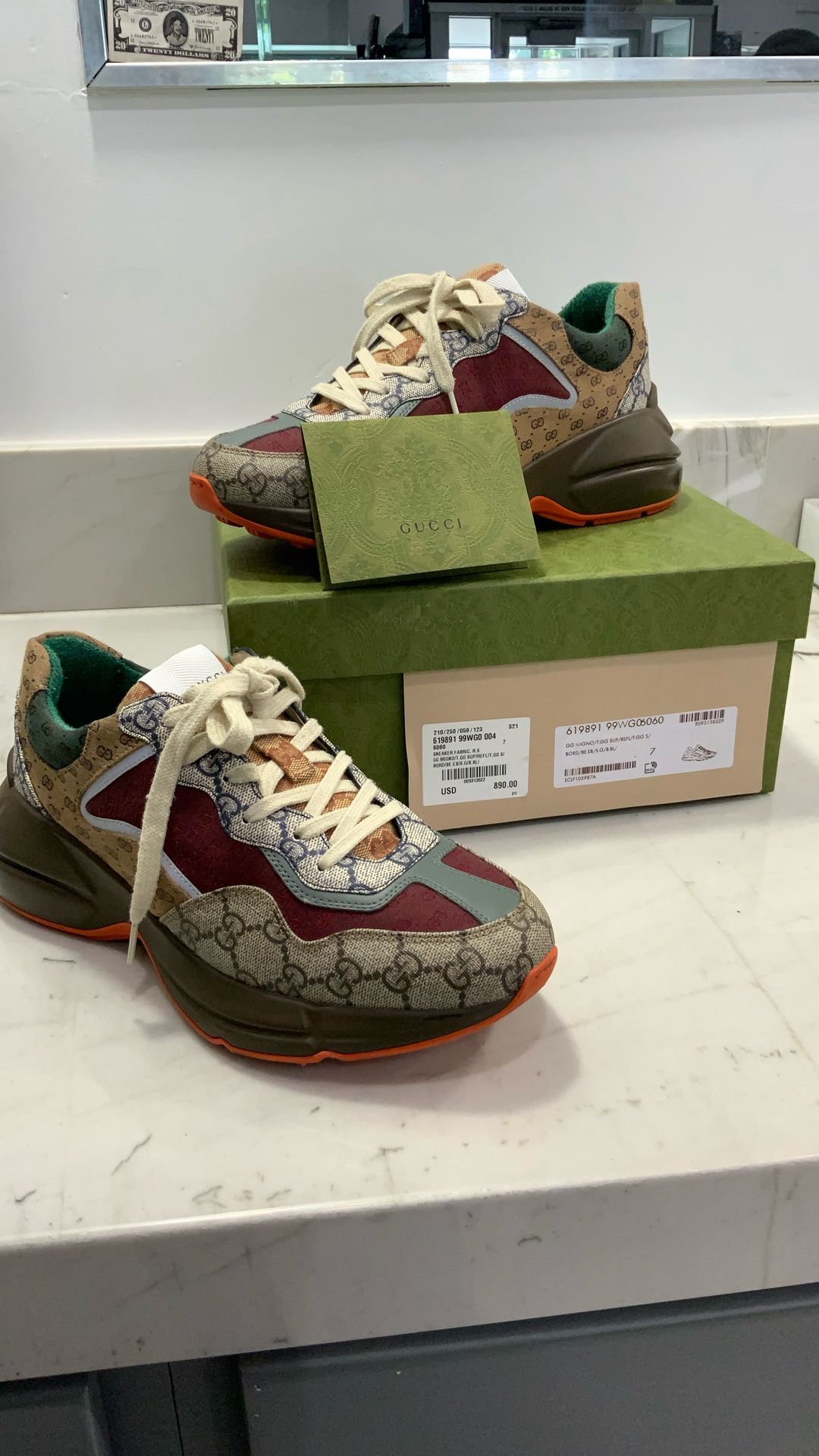 Genuine Gucci Rhyton Monogram Sneakers!