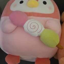 pink penguin plushie