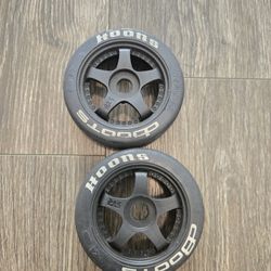 dBoots Hoons 42/100 2.9 Pre-Mounted Belted Tires, Silver, 17mm Hex, 5-Spoke (2)