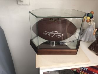 Signed Keanu Neal full size football in Glass frame!!!
