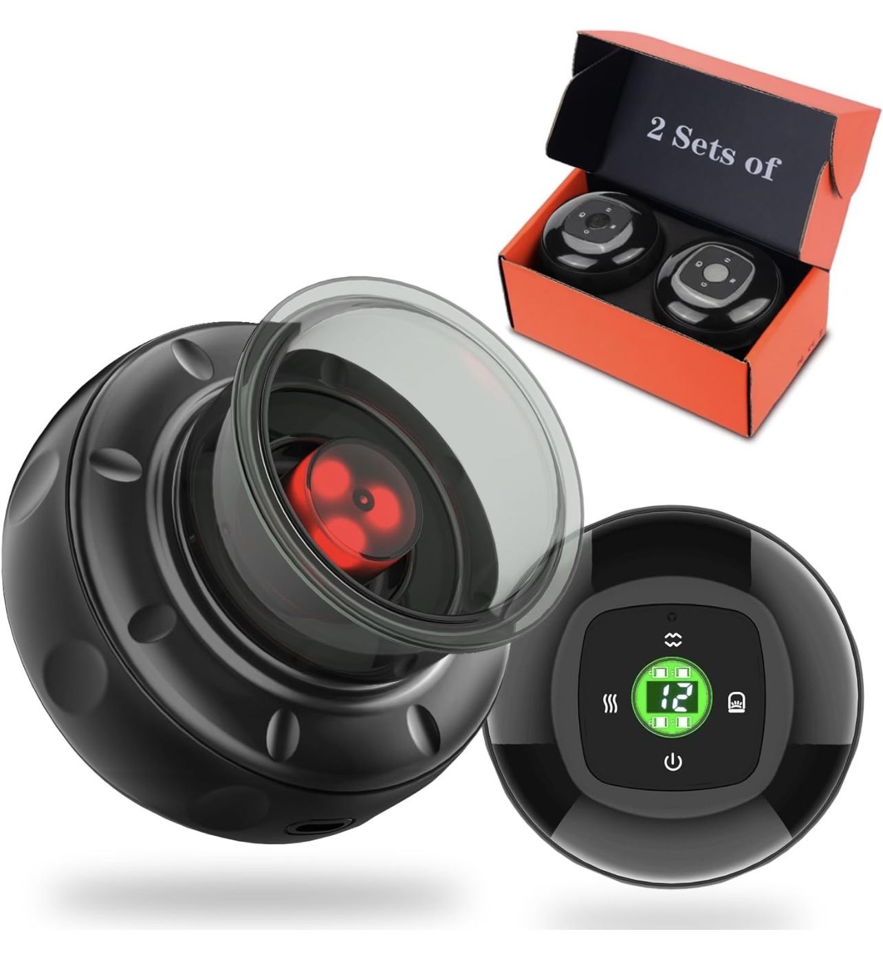 BRAND NEW 2 Electric Cupping Therapy Set, 4-in-1 Smart Cupping Therapy Massager with Red Light Therapy, Gua Sha Massage Tool, Relieves Neck Shoulder B