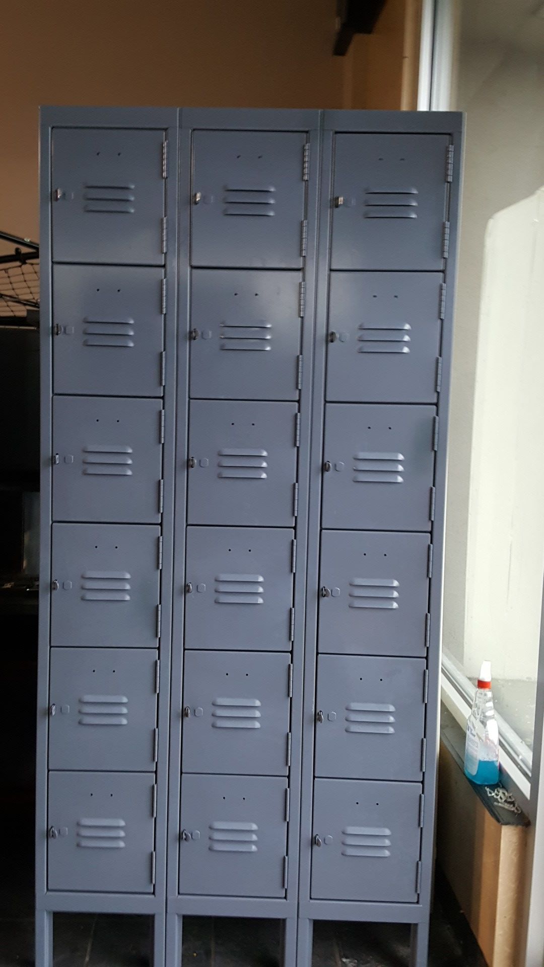 Blue lockers