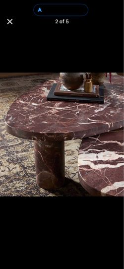 Messina Coffee Table in Cherry Marble by Meridian Furniture
