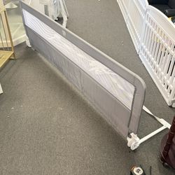 New 54-Inch Extra Long Bedrail, with Reinforced Anchor Safety System, Grey