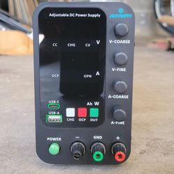 JESVERTY 0–32V 0–10A Adjustable DC Bench Power Supply — USB, Coarse/Fine Controls