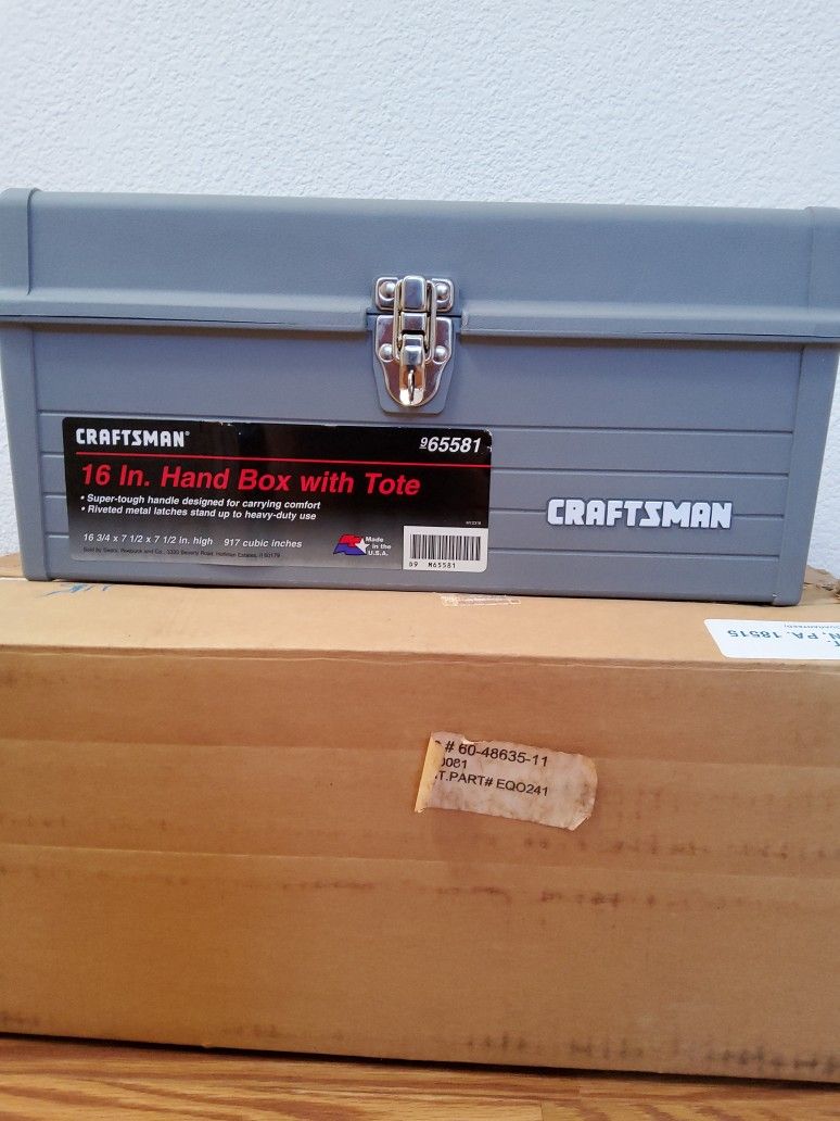 Vintage Sears CRAFTSMAN 16" Toolbox, #9.65581 Plastic, USA