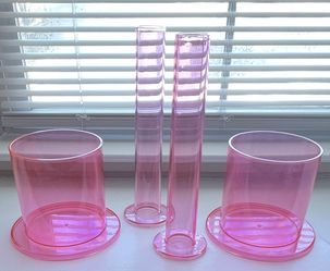 Pink acrylic organizers