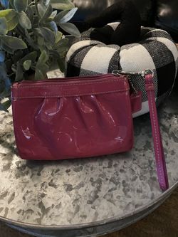 Coach dark pink wristlet