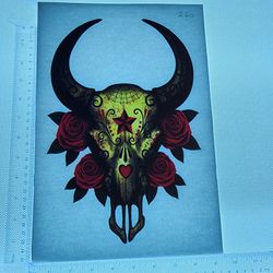 Iron On Heat Transfer  Good For T-shirts Sweaters Jackets T Shirt Design Size Is About 12x9 #260