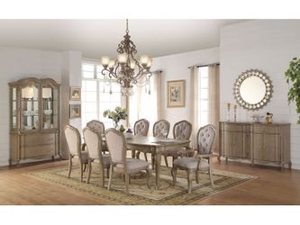 Chelmsford Antique Taupe Dining Table w/ 18" Leaf