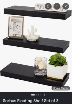 Floating black shelfs 3 pack