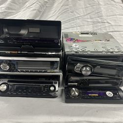 6 Piece Car Radio Lot - JVC, Sony, Kenwood 