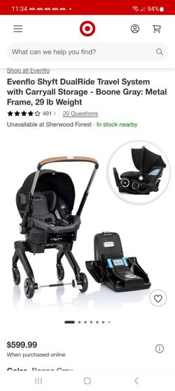 Evenflo Shyft DualRide Travel System $225