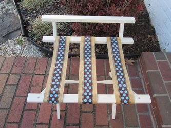 Scheibe Vintage Luggage Rack With High Back Support Restored
