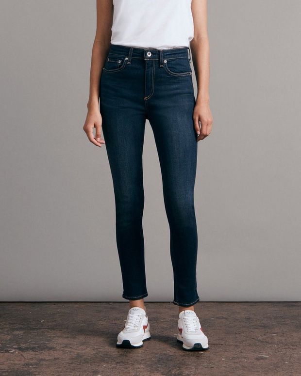 RAG & BONE Heritage Indigo Denim High-Rise Slim Fit Ankle Skinny Jeans
