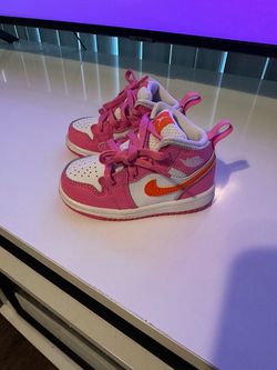 JORDAN TODDLER Jordan 1 Mid TD "Pinksicle" DX3239 681 size 6C