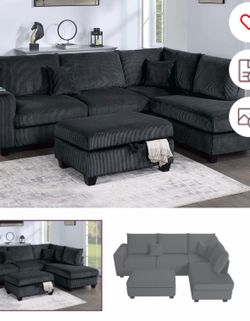 Sectional with Ottoman set
