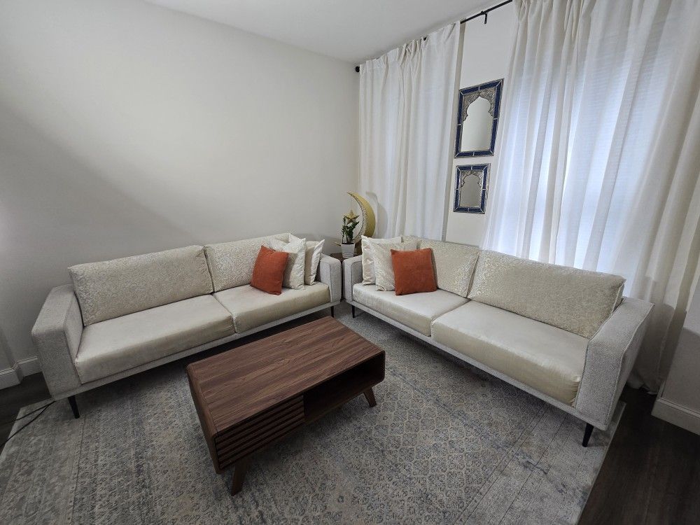 2 Sofas By Ashley With a Personalized Moroccan Covers