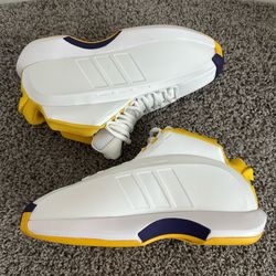 Adidas Crazy 1 Lakers Home Shoes Size 11 White Yellow Purple