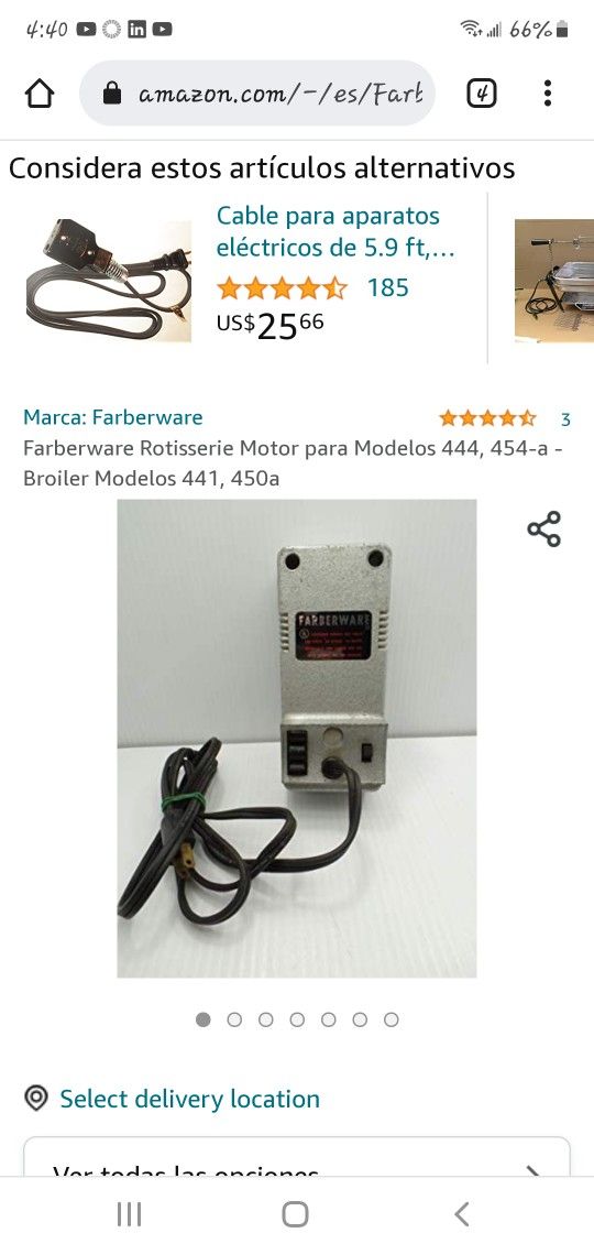 Farberware Ristisserie Motor
