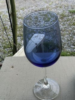 Blue Champagne Glass