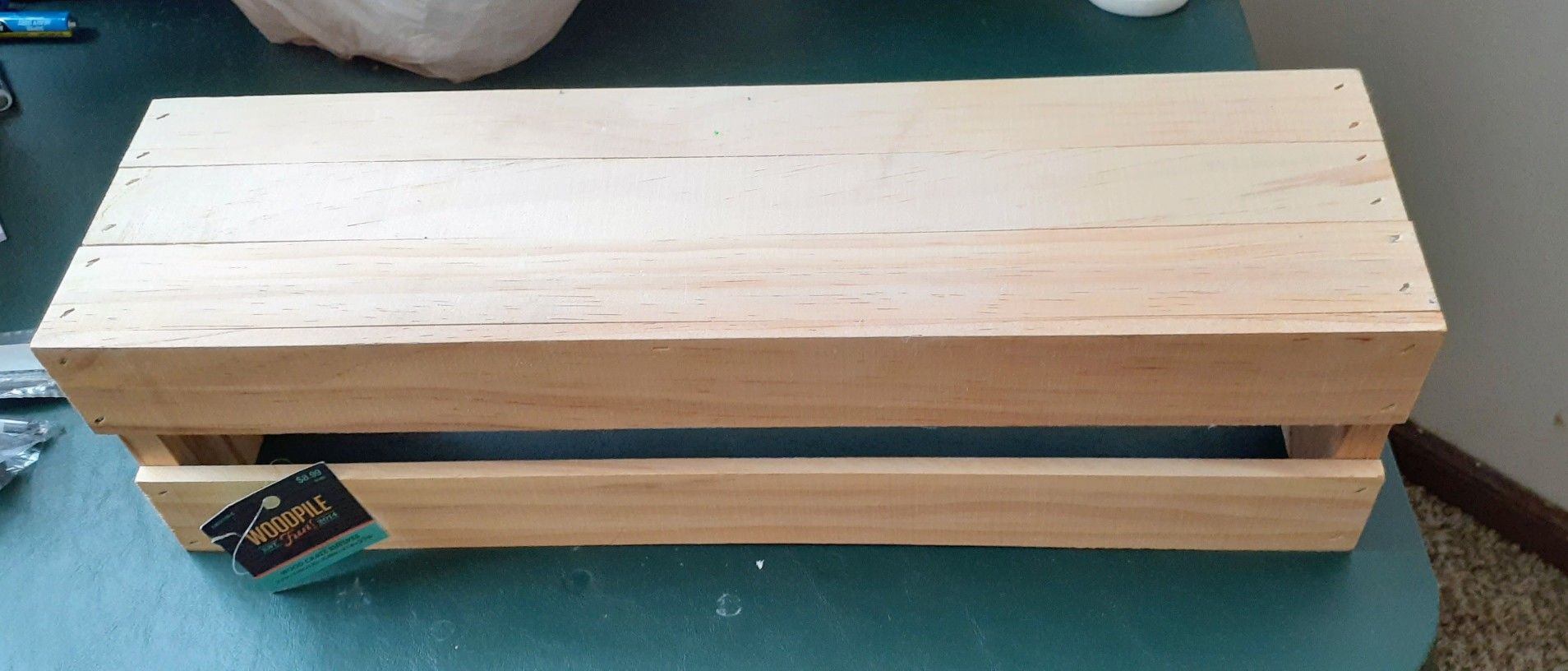 New Wooden Shelf 12"L x 5"W x5"D.  Cash