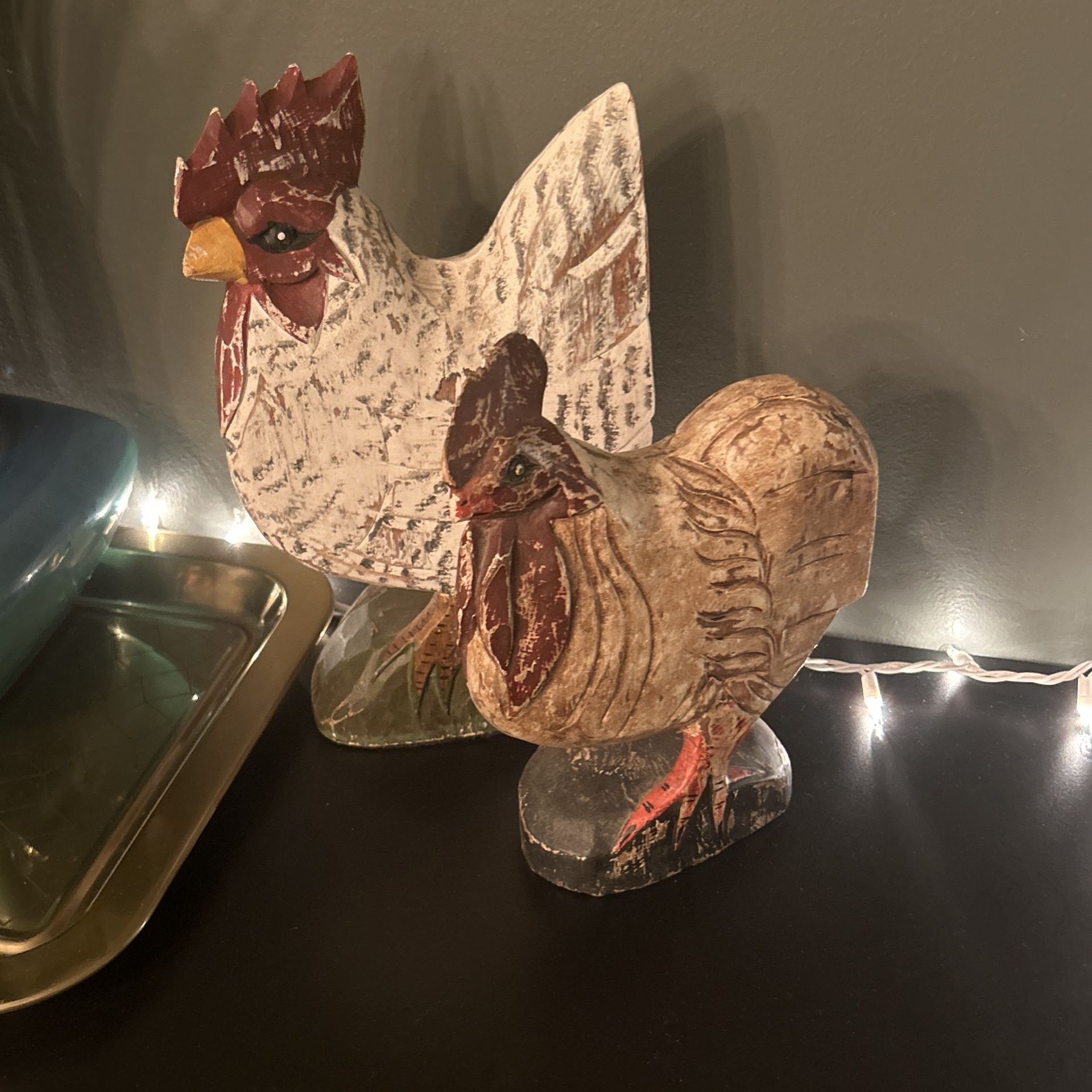Chicken Statues-Wood