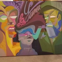 "LA YUMA" Canvas Art By Talented Artist SAE 7'Long X 3'71/2" Tall