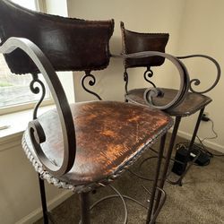 Set Of 4 Metal Bar Chairs