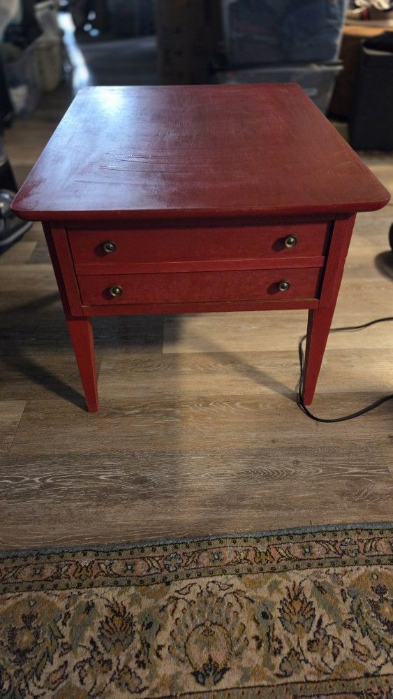 Red End Table/Night Stand
