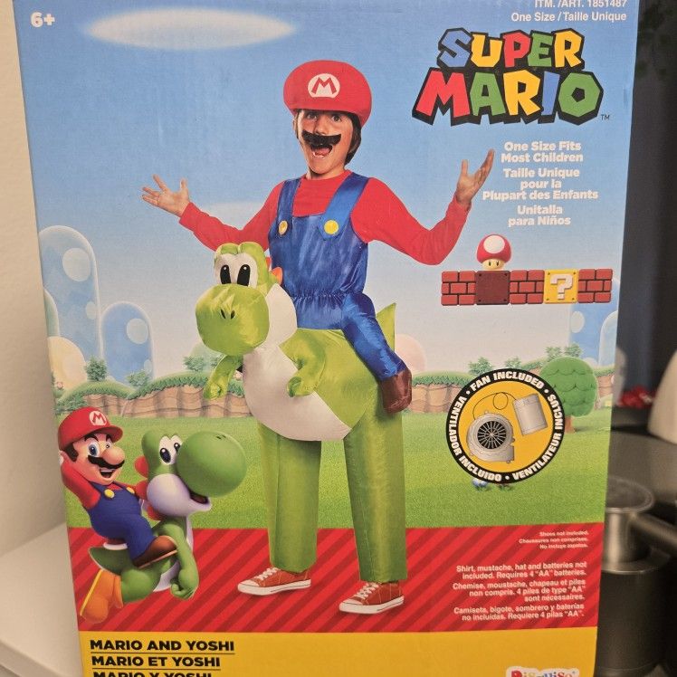 Super Mario Bros. Mario Riding Yoshi Inflatable Costume
