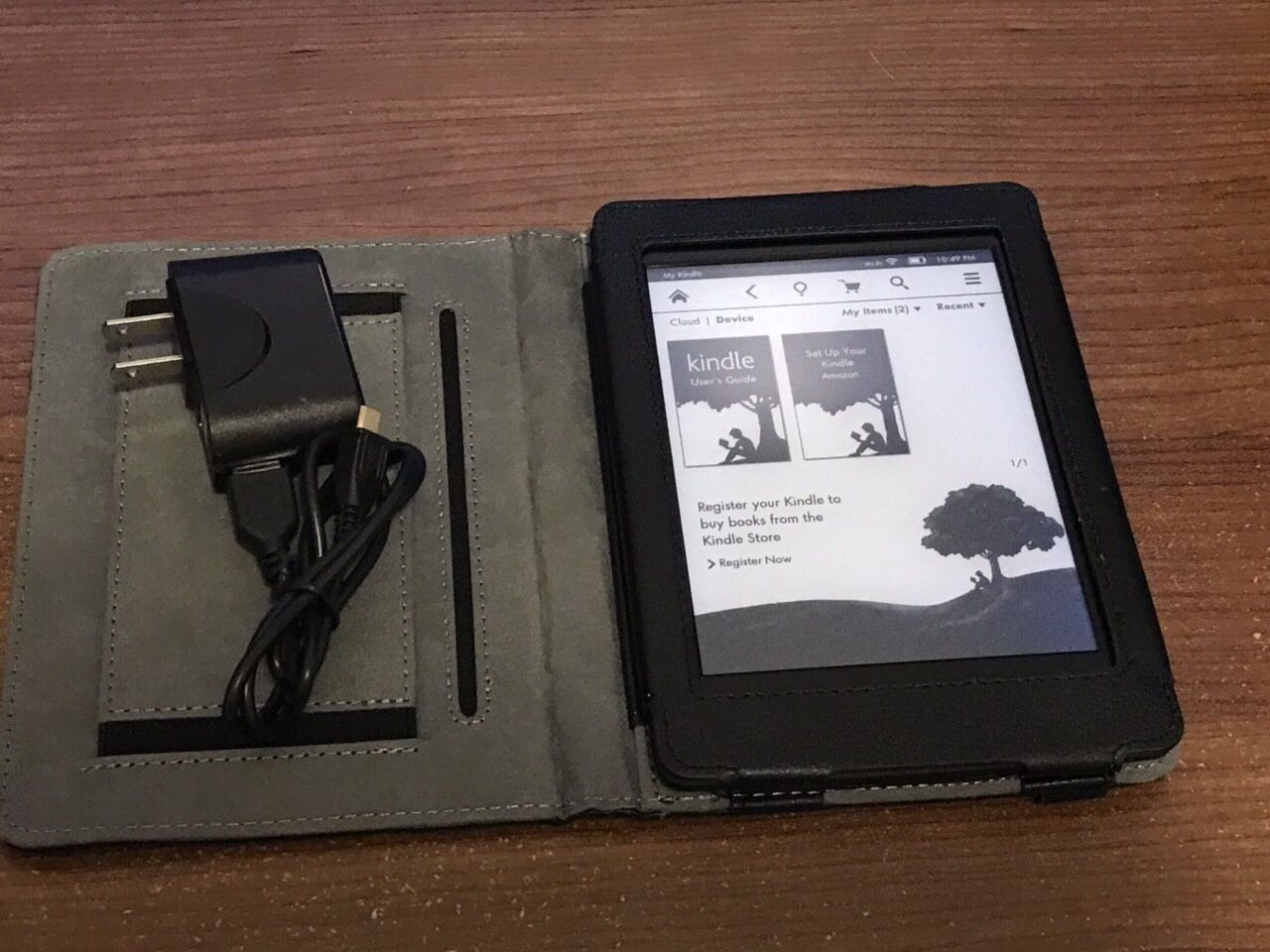 Amazon Kindle Paperwhite with case